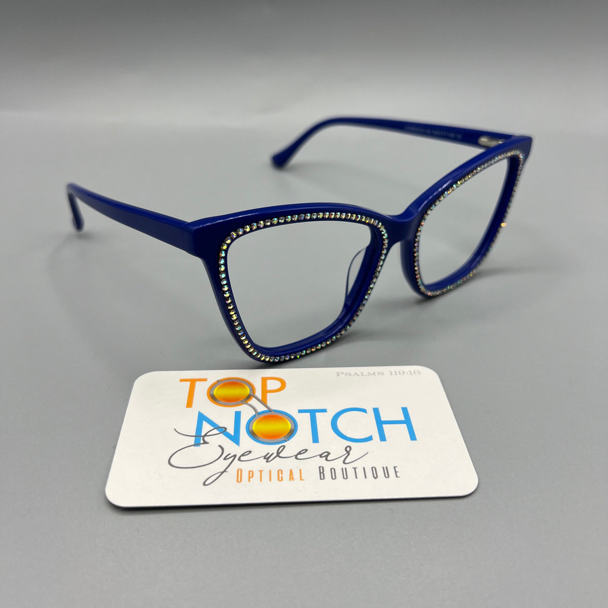 Navy Jewel Top Notch Eyewear